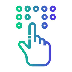 Obraz premium braille Line Gradient Icon