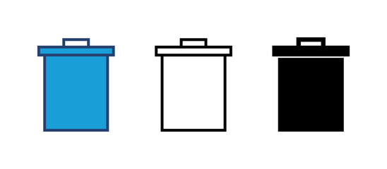 Trash icon vector. trash can icon. delete icon vector. garbage