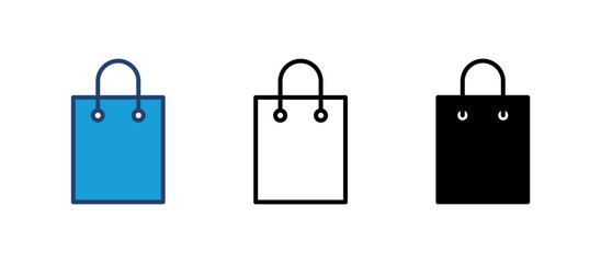 Shopping bag icon vector. shopping icon vector