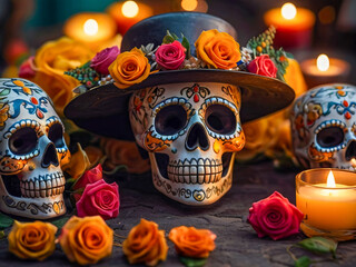 AI-generated image of Día de los Muertos Day of the Dead celebration
a unique and colorful event and culture that emphasizes remembrance and the continuity of life
