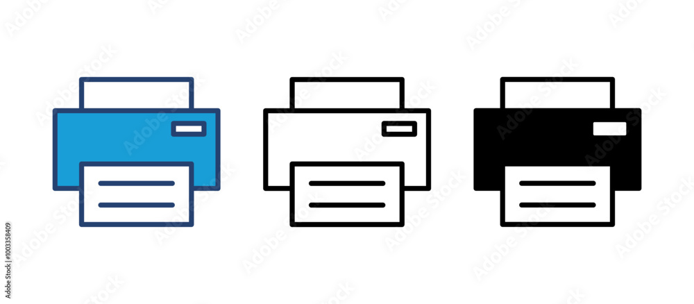 Poster print icon vector. printer icon vector.