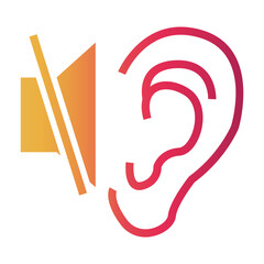 Fototapeta premium deafness Gradient icon