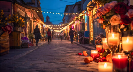 Obraz premium AI-generated image of Día de los Muertos Day of the Dead celebration a unique and colorful event and culture that emphasizes remembrance and the continuity of life 