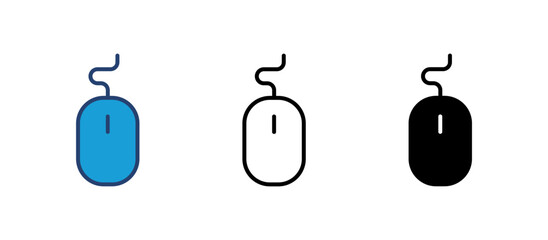 Mouse icon vector. click icon vector. pointer icon vector.