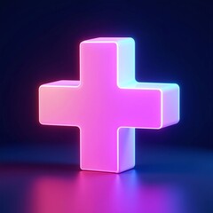 Fototapeta premium Neon Plus Bold Geometry in a Futuristic Glow