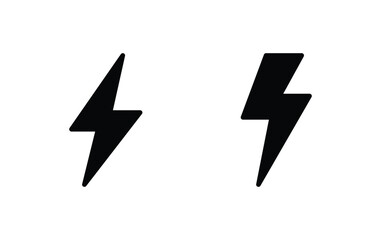 Lightning icon, Lightning sign vector	