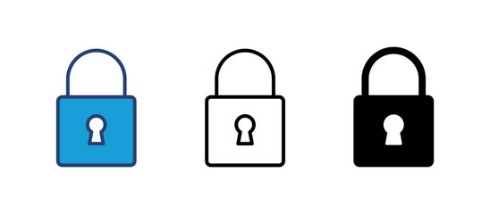 Lock icon vector. Padlock icon vector. Encryption icon. Security symbol