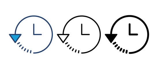 History icon vector. recent event history