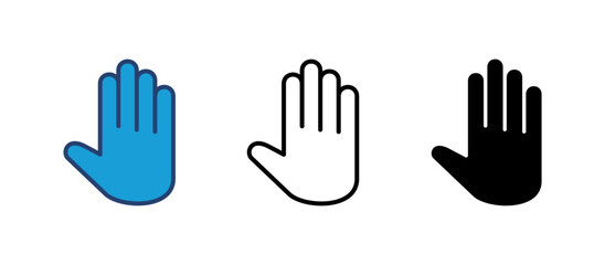 Hand icon vector. hand vector icon, palm