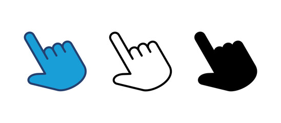 Hand cursor icon. cursor icon vector. hand cursor icon click