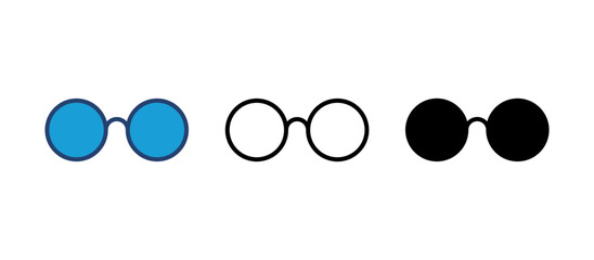 Glasses icon vector. Glasses vector icon