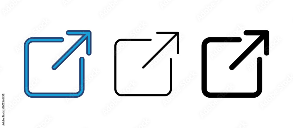Poster external link icon vector. link icon vector. hyperlink symbol