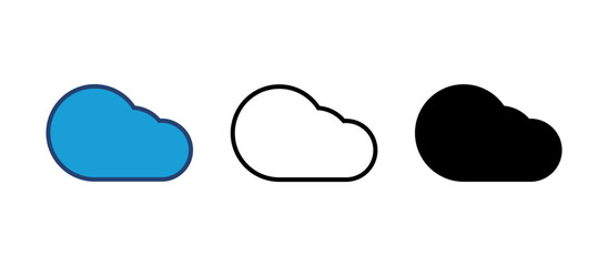 Obraz premium cloud icon vector. cloud vector icon
