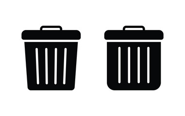 trash icon, recycle bin icon, delete symbol vector