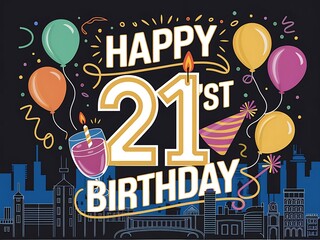 Elegant 21st Birthday with Golden Decorations