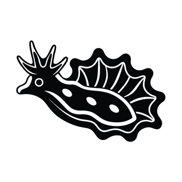 recommend clip art: nudibranch sea animal vector logo design
