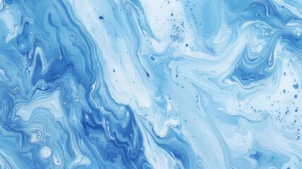 Obraz premium Abstract Blue and White Swirling Paint Pattern