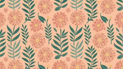 seamless pattern with flowers