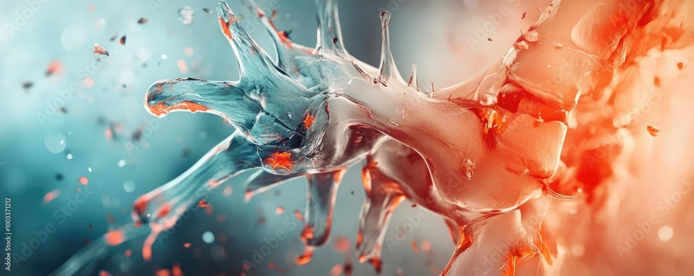 Poster abstract liquid splash in vibrant colors, capturing dynamic movement and artistic fluidity in an ene