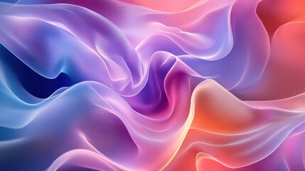 Obraz premium Abstract Swirling Pattern in Pink, Blue, and Orange Hues