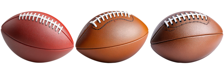 Variety of Footballs in Different Colors and Textures