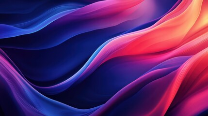 Obraz premium Abstract Background with Vibrant Blue, Purple, and Red Wavy Lines