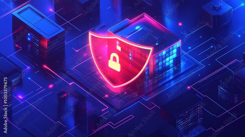 Aufkleber a digital shield protecting a home network from online threats, ensuring a secure internet experienc