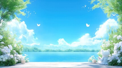 A tranquil afternoon in the park with a reader enjoying a good book on a sunny bench surrounded by nature's beauty