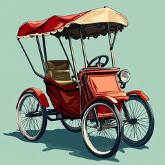 Rickshaw cartoon in vector 