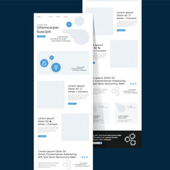 landing page design. website template for multipurpose service. one-page template for a business website and email marketing purposes
