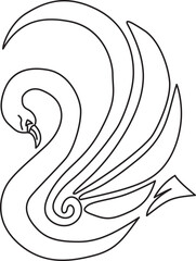 This is hand drowing swan tattoo art.
