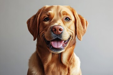 Happy and Energetic Labrador Retriever in Soft Lighting Digital Painting