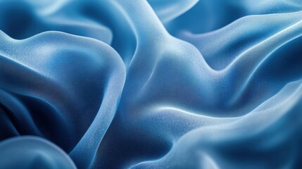 Obraz premium Abstract Blue Fabric Texture with Wavy Lines