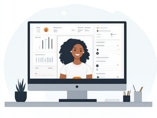 A virtual training platform dashboard displaying courses on technical skills, customer service, and leadership, available for self-paced learning.