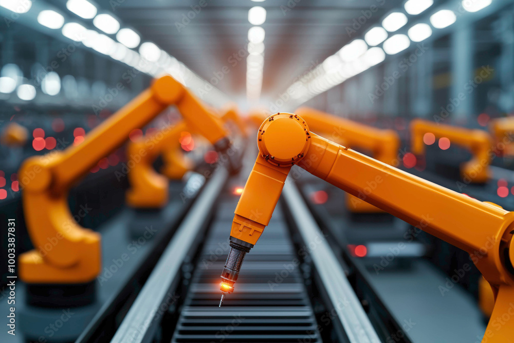 Aufkleber robotic arms work in perfect sync on an advanced assembly line, enhancing production speed and preci