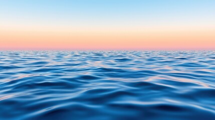 Obraz premium Tranquil Ocean Water with Pastel Sunset Reflection