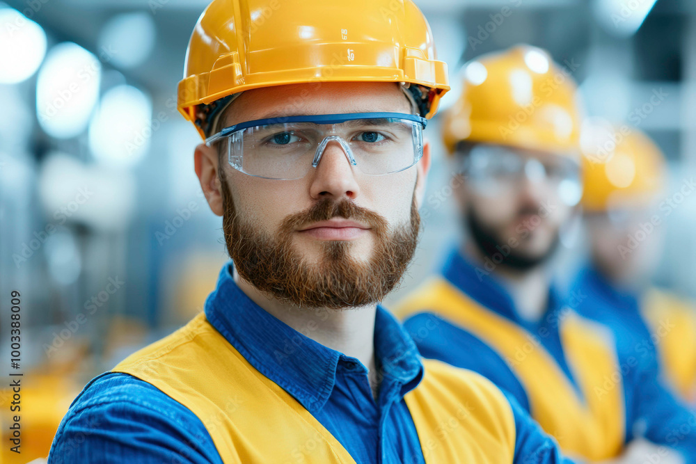Aufkleber confident engineers in high-tech industries lead the future of smart manufacturing. their expertise 