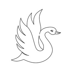 illustration of a swan