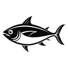 Tuna sea fish design vector logo icon