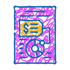 analysis business achievement doodle icon sketch vector. analysis business achievement sign. isolated symbol illustration