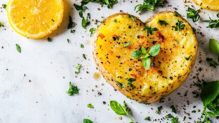 Playful Heart-Shaped Mashed Potatoes with Herbs