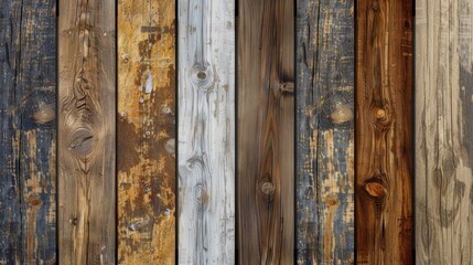 Vintage Weathered Wooden Planks Background with Rustic Grunge Texture