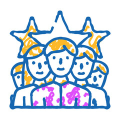 committee business management doodle icon sketch vector. committee business management sign. isolated symbol illustration