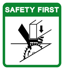 Safety First Hand Crush Hazard Symbol Sign, Vector Illustration, Isolate On White Background Label .EPS10