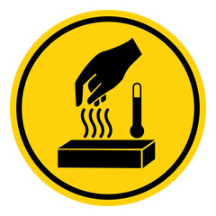 Hot Surface Do Not Touch Symbol Sign, Vector Illustration, Isolate On White Background Label. EPS10