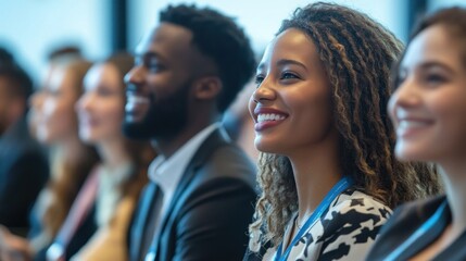 Obraz premium Show a corporate event celebrating diversity and inclusion, with diverse speakers, activities, and networking opportunities