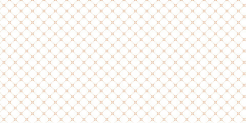 Golden vector seamless pattern with small diamond shapes  floral silhouettes. Simple texture.