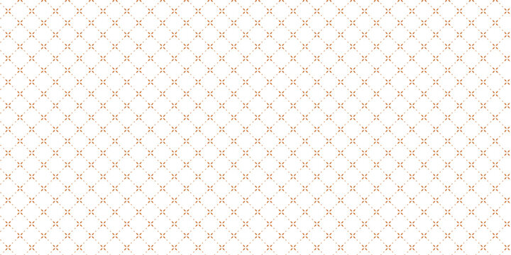 Golden vector seamless pattern with small diamond shapes  floral silhouettes. Simple texture.