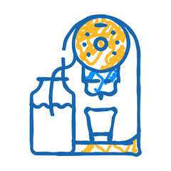 capsule coffee machine doodle icon sketch vector. capsule coffee machine sign. isolated symbol illustration