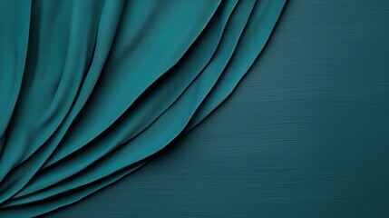 Fototapeta premium Abstract Teal Fabric Drape on Textured Background Minimalist Phone Wallpaper